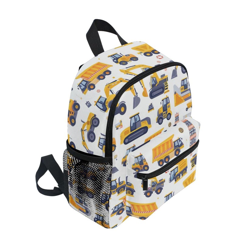 panksolu Cartoon Cars Excavator Toddler Backpack for Boys Girls,Kid Backpack