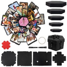 Black Explosion Box Photo Box Gift Boxes With Lids Exploding Gift Box Exploding Box Large Gift Box Mystery Box Surprise Gift Box