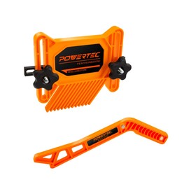 POWERTEC 71554 2-Piece Universal Featherboard Woodworking Safety Kit w/Deluxe Magnetic Push Stick for Table Saws, Router Tables, Jointers