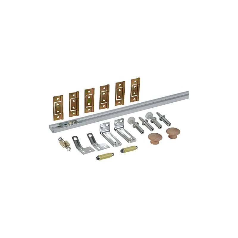National Hardware N343-723 Complete Double Folding Door Hardware Set, 48-Inch,