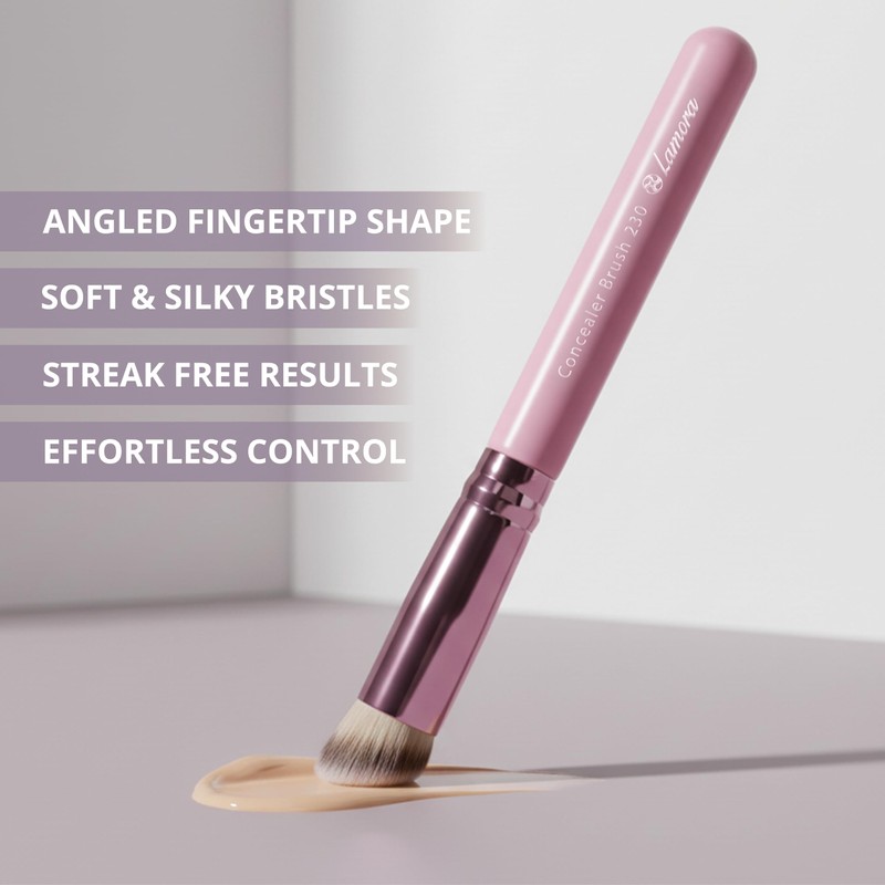 LAMORA Concealer Makeup Brush Under Eye - Angled Flat Top