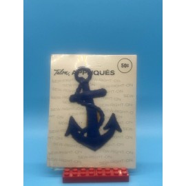 Talon Anchor Applique  Sew On Clothes Hat Navy Blue Vtg New