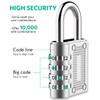 BeskooHome 2 Pack Combination Padlocks, Resettable 4-Digit Gym Locker Padlocks,
