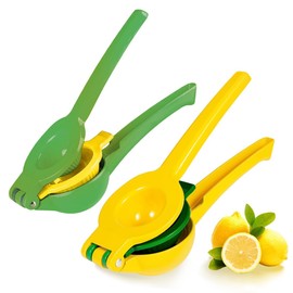 2 Stück Zitronenpresse Handpresse, Zitronenpresse in Premium, Zitruspresse Manuell, Schweres Saftpresse Manuell, Lemon Squeezer für Küche, Bar, Restaurant, Spülmaschinenfest,Handsaftpresse