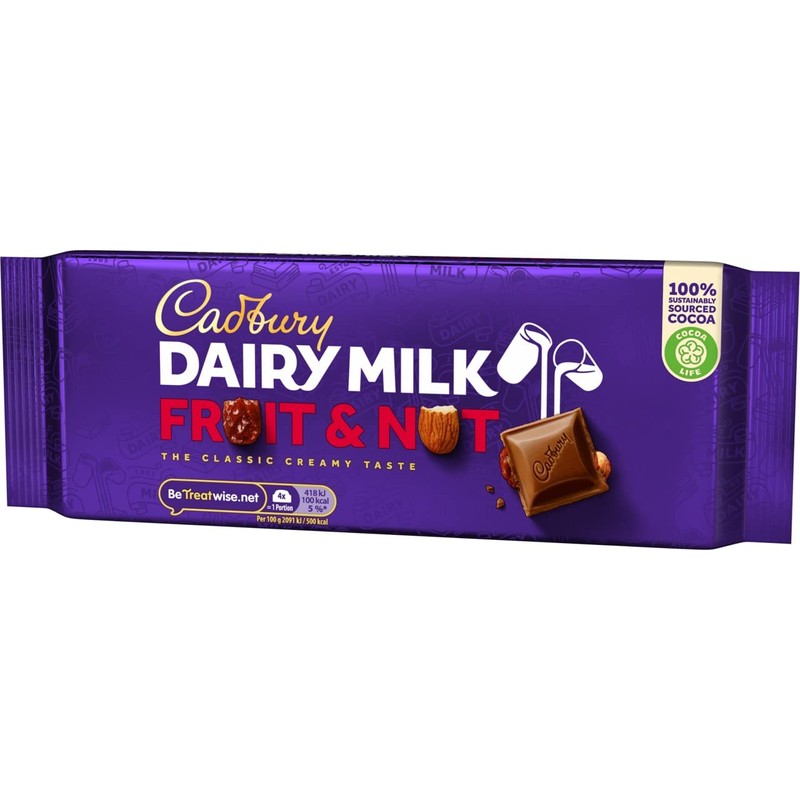 Cadbury Dairy Milk Fruit & Nut Bar, 180g