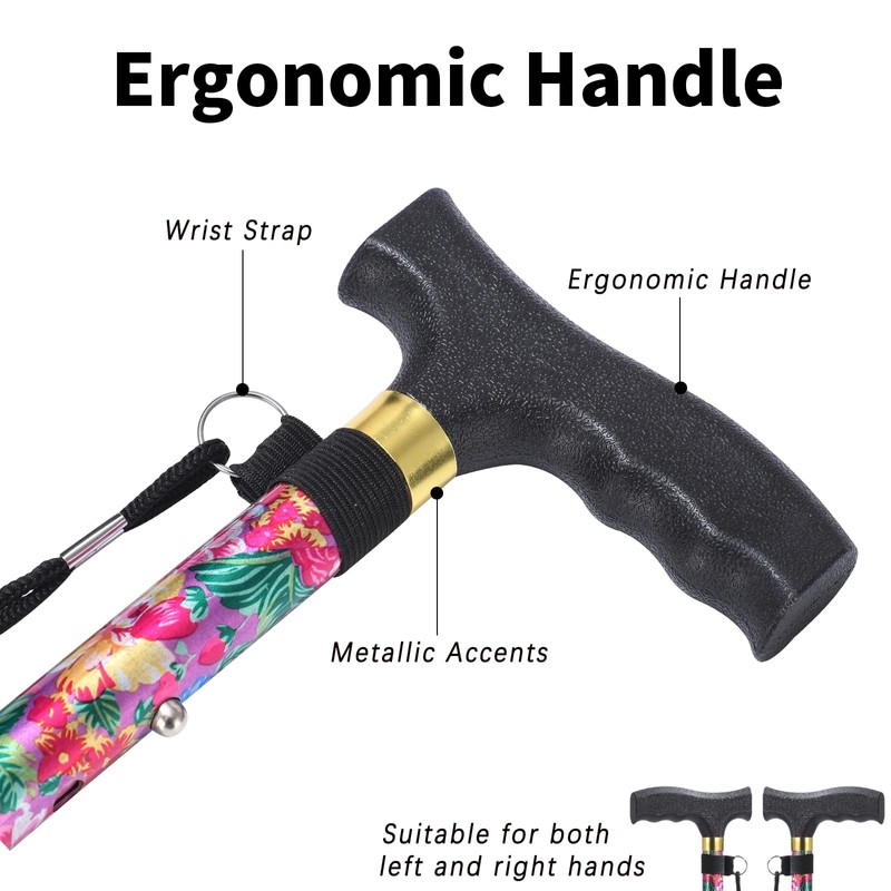 Cane for Women for Stability, Sleek, Lightweight Walking Cane for