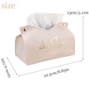 TIAMORK Tissue Box Holder, PU Leather Tissue Box Cover Holder