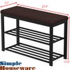 Simple Houseware Entryway Shoe Rack Bench Storage Organizer