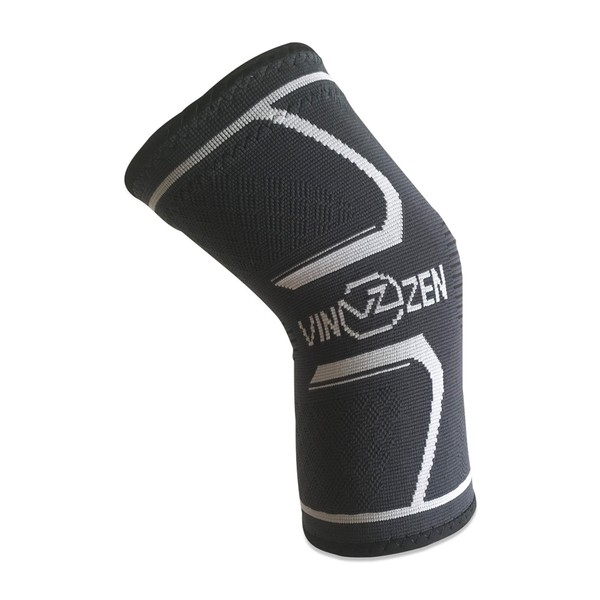 Vin Zen Knee Compression Sleeve – Pressurized Knee Brace for Men & Women, Knee Protector for Graduated Compression, 1 Medium Size Knee Support for Injury Recovery, Sports and Meniscus Tear