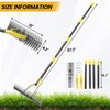 Thatch Rake 5.5FT Heavy Duty Metal Dethatcher Rake with Adjustable