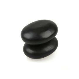 Windfulogo 2Pcs Professional Massage Hot Stone Set Natural Lava Heated Stones Basalt Warmer Rock for Spa, Massage Therapy 2.76 x3.54 in(7x9cm)