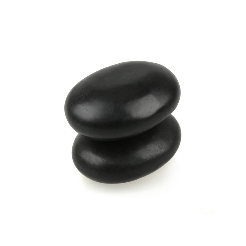 Windfulogo 2Pcs Professional Massage Hot Stone Set Natural Lava Heated