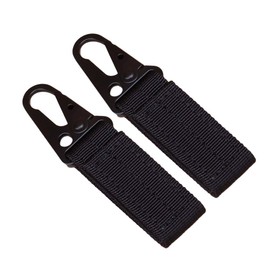 BESPORTBLE Outdoor Tactical Nylon Webbing Hanging Buckle Military Fan Belt Multifunctional Carabiner Eagle Hook (Black)