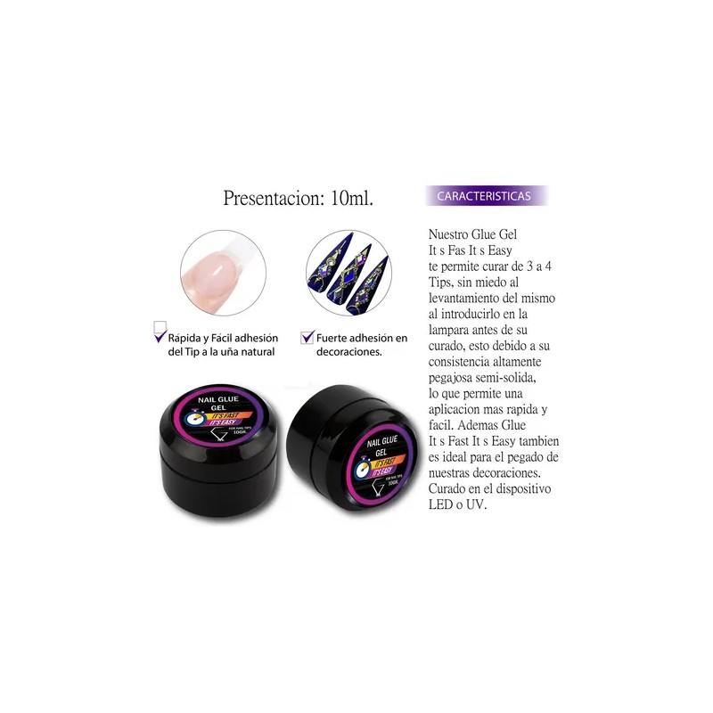 Glue Gel Pegamento Uñas Soft Gel Tips