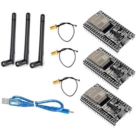 DUBEUYEW 3pcs ESP32 DevKitC Core Board ESP32 Development Board ESP32-WROOM-32U Kit for Arduino with Antenna and Cable