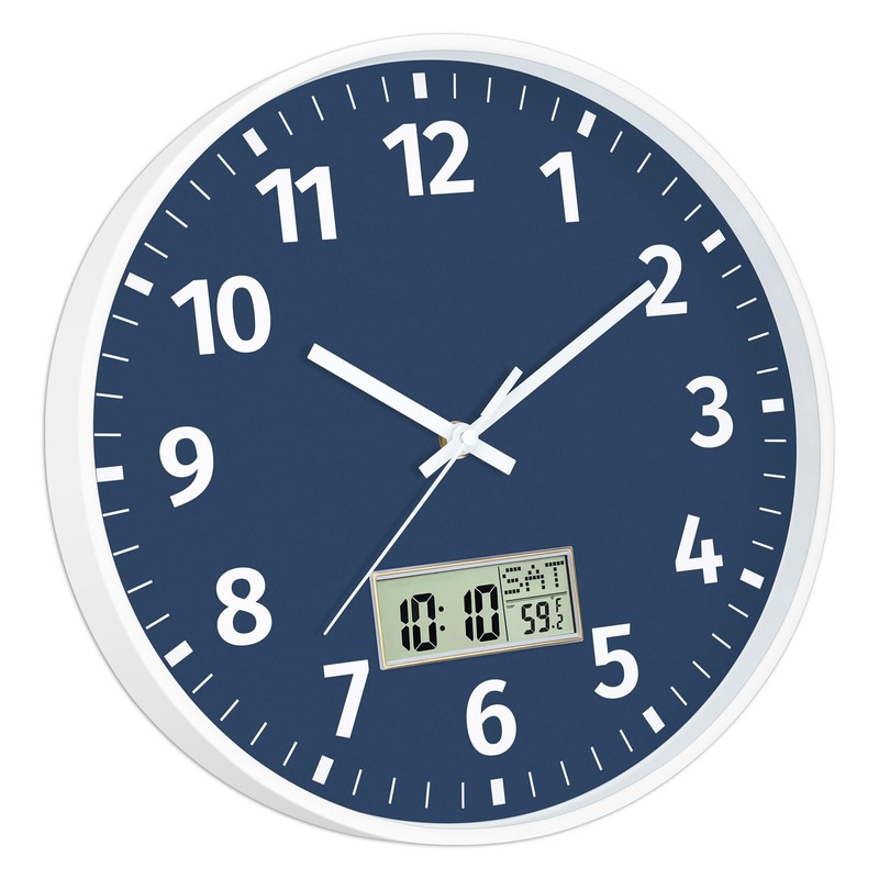 Foxtop Digital Wall Clock with Time, Day of Week and