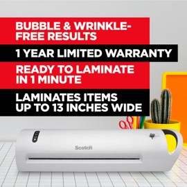 Scotch Thermal Laminator, Extra Wide 13 Inch Input, Ideal for Teachers, Small Offices, or Home (TL1302X)