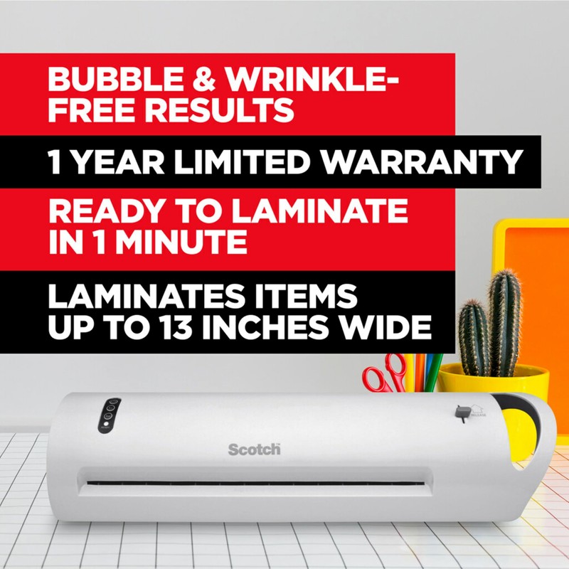 Scotch Thermal Laminator, Extra Wide 13 Inch Input, Ideal for