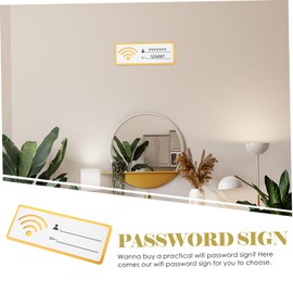 STOBOK WiFi Password Sign for Password Sign Sticker Glue Acrylic Guest Room Essential College Room Decor