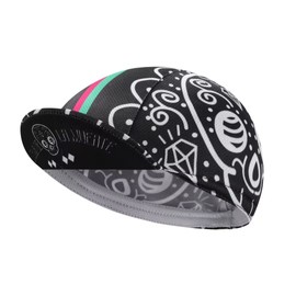 BikingBros Skull Cycling Cap - Polyester Skeleton Cycling Hat-Under Helmet - Funny Cycling Helmet Liner Breathable&Sweat Uptake One Size