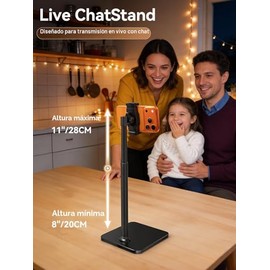 tounee Soporte de teléfono para escritorio, soporte de teléfono celular ajustable de 8-11 pulgadas de altura para transmisión en vivo, grabación de vi