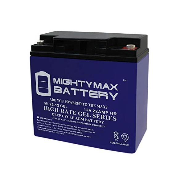 Mighty Max Battery 12V 22AH Gel Battery for Invacare At'm Take Along Chair Brand Product