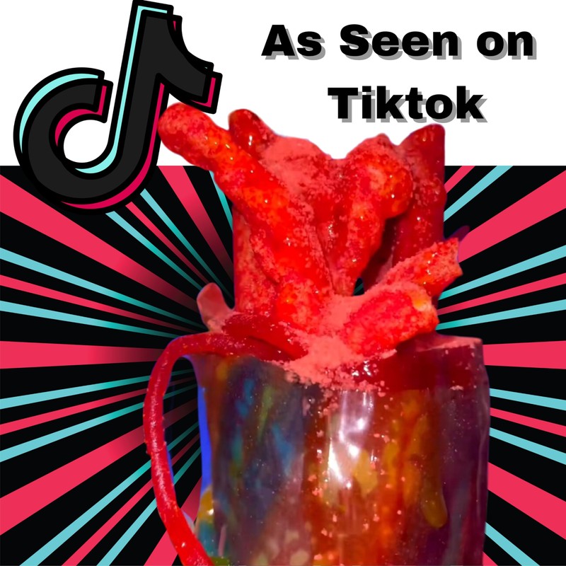Tiktok Chamoy Pickle Kit With Fruit-Roll-up & Chips, Includes Lucas