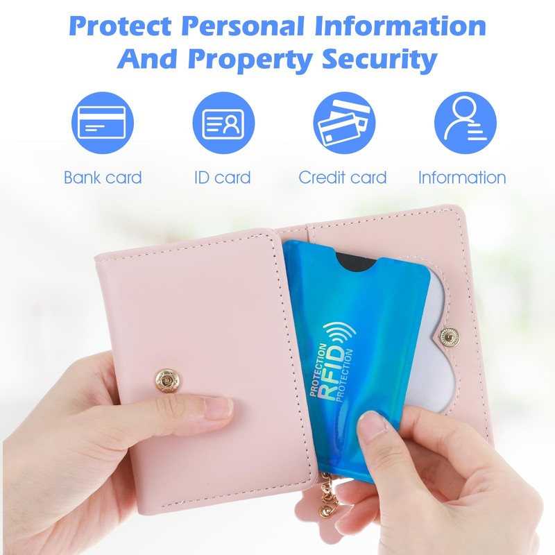 RFID Blocking Card Sleeves Set, Identity Theft Protection Secure Sleeves
