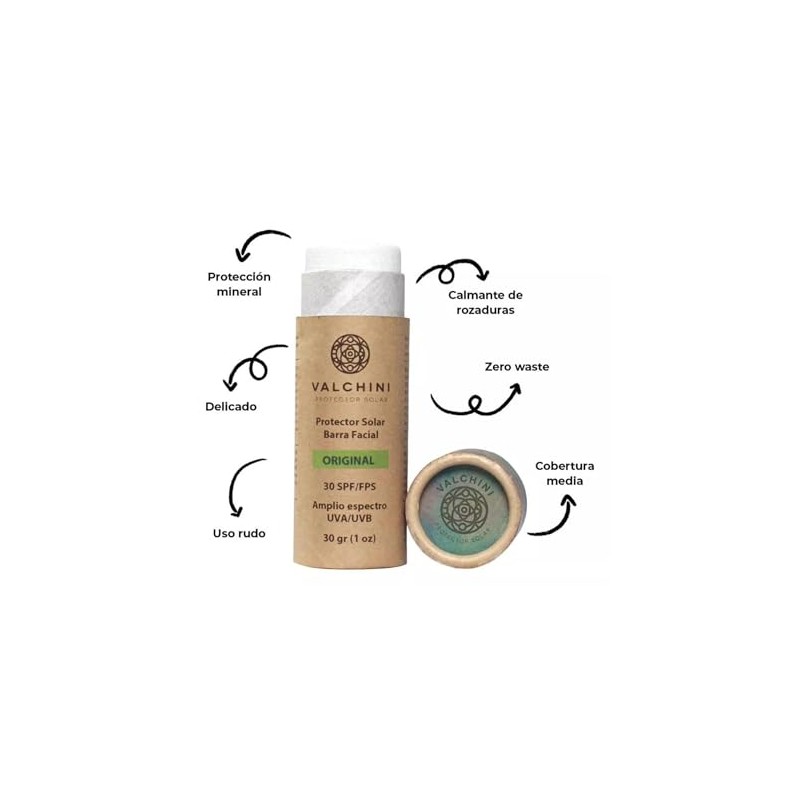 Valchini Protector Solar Barra Facial Original FPS 30 Blanco
