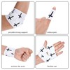 4Pcs Pre-Wrap White Christian Athletic Wrist Tape 2 Inch Wide,