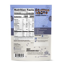 A Dozen Cousins Seasoned Beans, Microwaveable, Vegan and Non-GMO Meals Ready to Eat Made with Avocado Oil (Refried Black Beans, 6 Pack)