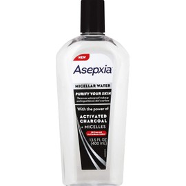 Asepxia Micellar Water with Activated Charcoal + Micellles, 13.5 Fl Oz