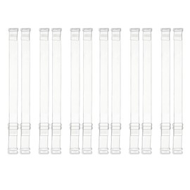 louuuou 6 Pairs Clear Bra Straps Invisible Bra Straps, Adjustable Length 40cm Strap Holder Stop Slipping Shoulder, 1cm Width Transparent Invisible Clear Strap Bras for Women Girls Summer Party Gift