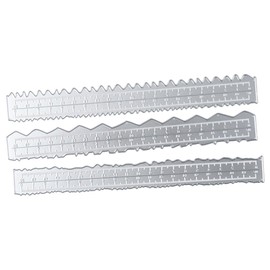 napkery 3-Piece Irregular Edges Ruler, 8.7 Inch Metal Deckle Edges Paper Tearing Ruler for Card Making, School, Office, DIY Tools