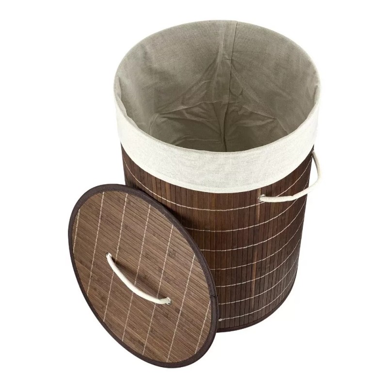 Makom Home Cesto Para Ropa Sucia Y Lavandería De Bambú