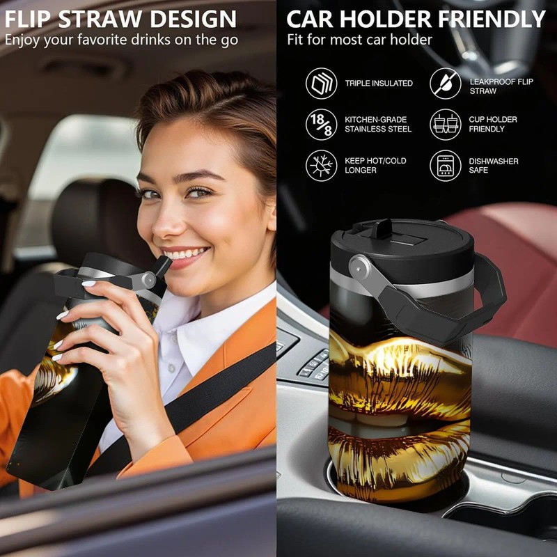 Innovative Features Custom 30oz Insulated Cup with Reusable Strawcapacity: 30
