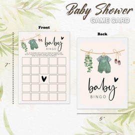 Nuhany Hilarious Baby Shower Games, Locally Grown Baby Bingo Game Cards, Farmer's Market Party Decorations Favors Ideas -30 pcs, 5x7 in - G06