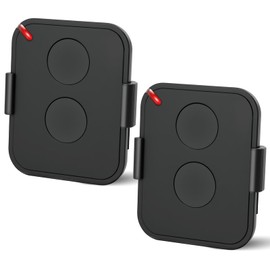 433.92 MHz Garage Door Remote, 2 PCS Garage Door Opener Remote Control, 2 Channels, Compatible with ON2E, ON4E, ON1E Rolling Code - Black