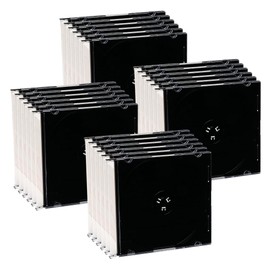ShoppingAlaCart Slim CD Case, 5.2mm, Singles, Black (24)