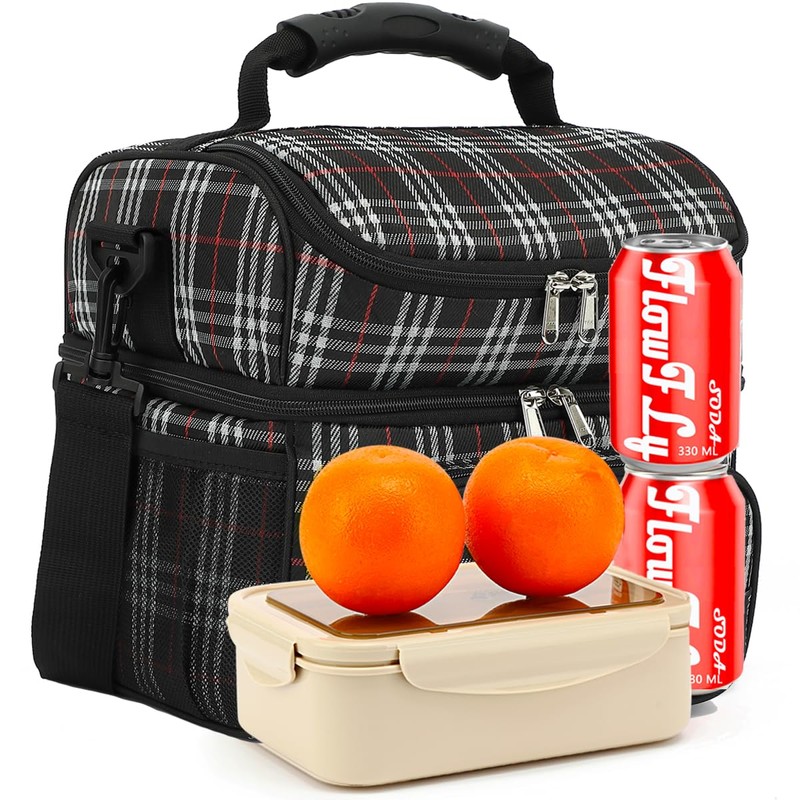 FlowFly Double Layer Cooler Insulated Lunch Bag Adult Lunch Box