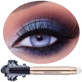 Daeuwiutr Gray Silver Smokey Eyeshadow Stick Cream Shimmer Smooth Glitter Eye Shadow Pencil Hypoallerge Waterproof Long Lasting Eyeshadow Pen Highlighter Stick Eye Liner Multi-Dimensional Eyes Look 10
