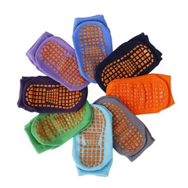 Baby Non-Slip Socks Stopper Socks Children 8 Pairs Non-Slip Grip Ankle Socks for Toddler Infant Newborn 12-36 Months Girls or Boys, Couleur