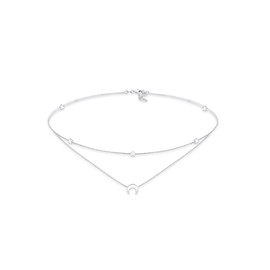 Elli Necklace Women Layer Look Astro Pendant Trend in 925 Sterling Silver