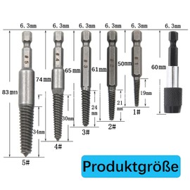 Yuentoen Screw Extractor Set [5 Pieces Made of HSS ] – Screw Extractor Set Professional, Extractor, Screw Remover, Screw Extractor, with Magnetic Drill Holder, Screw Remover Extractor
