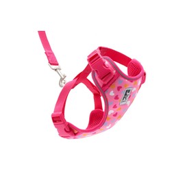 RC Pets Adventure Kitty Harness Includes Adjustable, Airmesh Fabric, 6' Leash and D-Ring Cat Walking Harness | Lil Heart, Large