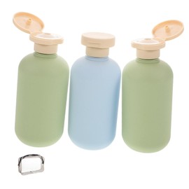 Outanaya 3pcs Avocado Travel Toiletry Bottles Refillable Shampoo Containers for Travel Toiletries Shampoo Bottles Sleek Design