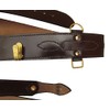 Sam Browne Belt + Shoulder Strap Brown Leather Brass Uniform