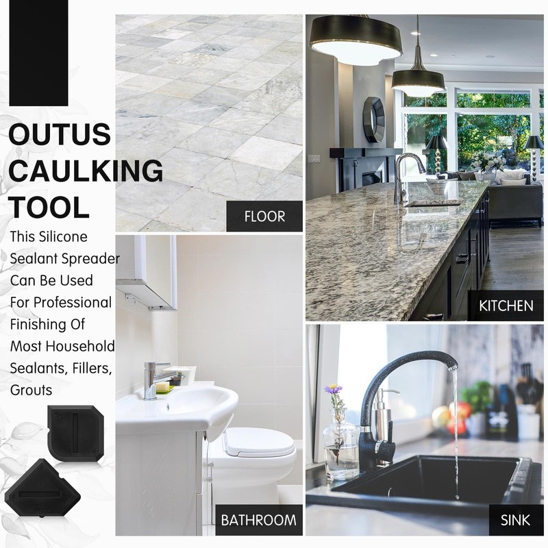 Outus 2 Pieces Caulking Tool Set Silicone Sealant Grout Tool