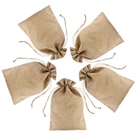 SXUUXB 20 Pcs Drawstring Bags, 20x30cm Medium Jute Gift Bags, Reusable Burlap Bags, Used as Lavender Bags Confetti Bags Jewellery Bags Fairy Party Bags Christmas Drawstring Gift Bags（Primary Color）