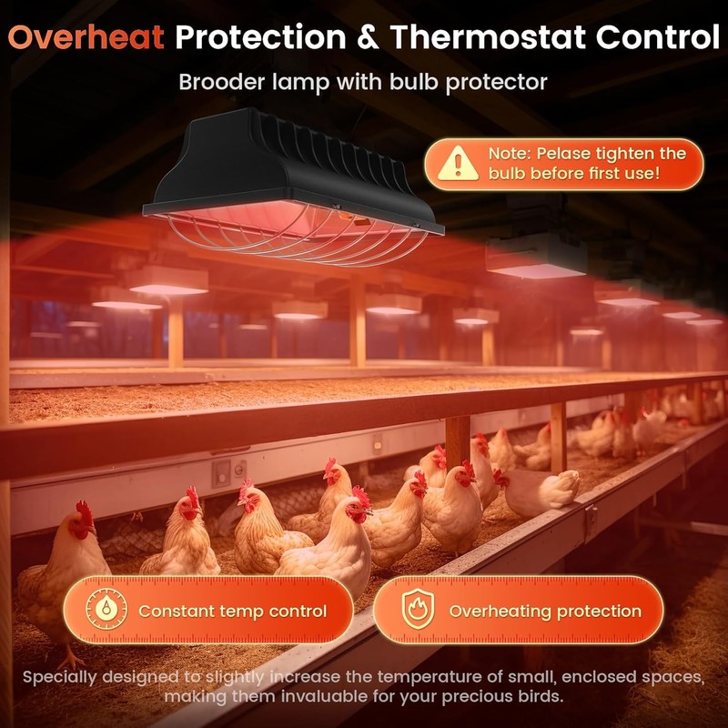HEYOUTH Heat Lamp Chickens, Red Light Lamp Heat Lamp Chick